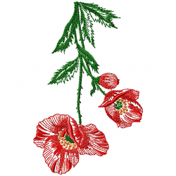Flowers And Tree Embroidery Design 9